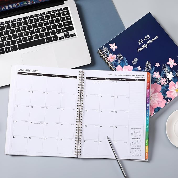 2026-2028 Monthly Planner - Jan 2026 - Dec 2028, 3 Year Months Planner, 2026-2028 Calendar, 9" x 11", Notes Pages, Inner Pocket, 36 Monthly Tabs