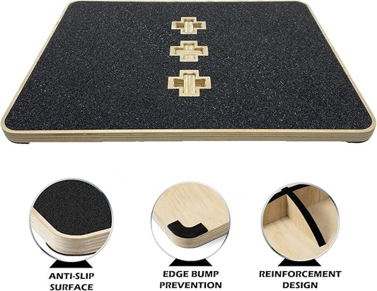 Multi-Optional Wooden Balance Board for all kind of balance tranning, Extra-Large Anti-Slip Wobble, Rocker and Plank Board for Balance and Core Training, Balancing Board for Under Desk