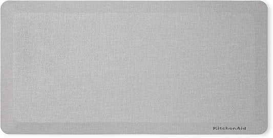 KitchenAid Gourmet Series Kitchen Comfort Gel Mat, Solid Basketweave, Matte Grey, 20"x39"