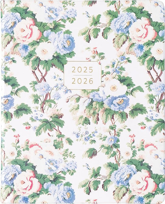 Eccolo 2025-2026 Large Agenda Planner, 18 Month, Yearly, Monthly & Weekly Views, Reminders, Goals Tracker (Flexi-Cover - 8 x 10")