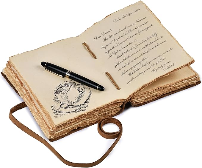 LEATHER VILLAGE Leather Bound Floral Embossed Journal for Women & Men - 200 Pages, 6”X4”(A6), Cappuccino - Book of Shadows, Vintage Blank Paper Travel Diary, Notebook for Writing, Drawing, Sketchbook