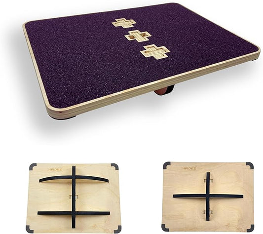 Multi-Optional Wooden Balance Board for all kind of balance tranning, Extra-Large Anti-Slip Wobble, Rocker and Plank Board for Balance and Core Training, Balancing Board for Under Desk