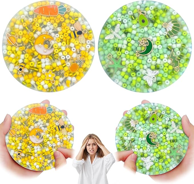 Picky Pad, Pimple Popping Toy, Skin Picking Fidget Toys with Tweezer, Sensory Pick Pad, Valentine Gift for Adults with Anxiety, ADHD, Relief Stress (Round -2PCS/3.4IN)