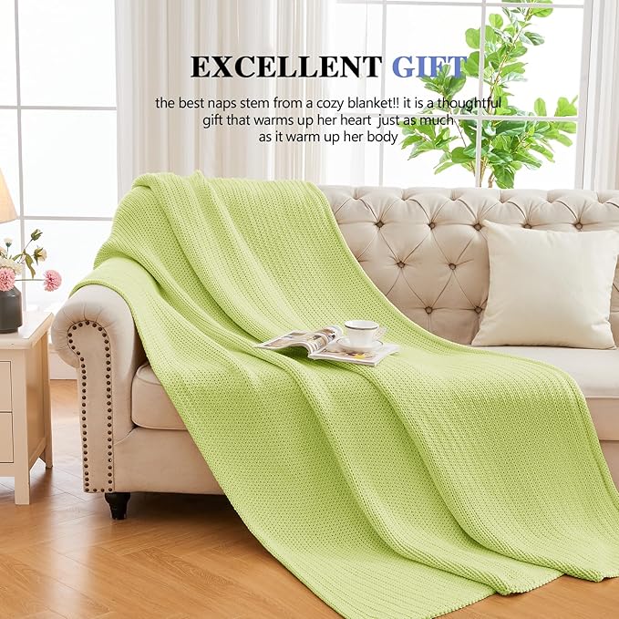 L'AGRATY Knitted Weighted Blanket - 48"x72" 12lbs Cooling Chunky Knit Heavy Blanket for Adults Braided Crochet Throw Thick Cable Yarn Knit Decorative Blanket No Beads Evenly Weighted Machine Washable