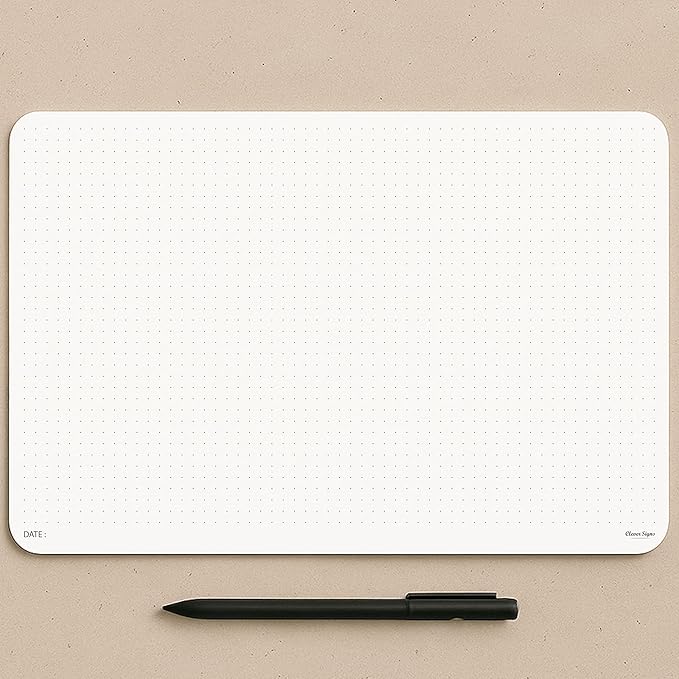 CLEVER SIGNS A4 Dot Grid Notepad (8,3" x 11,7")- Large Dotted Memo Desk Pads-Premium Paper with Cardboard Back Support - Ideal for Note-taking, Planning, Sketching, and Journaling