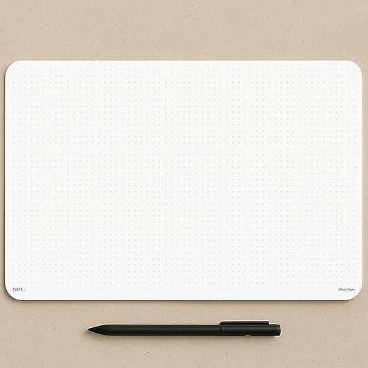 CLEVER SIGNS A4 Dot Grid Notepad (8,3" x 11,7")- Large Dotted Memo Desk Pads-Premium Paper with Cardboard Back Support - Ideal for Note-taking, Planning, Sketching, and Journaling