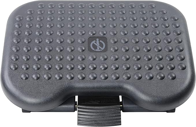 Under Desk Footrest Adjustable Height Comfy Foot Rest with 30 Degree Angle Adjustment for Comfort Home, Office Pressure Relief 18×14 inch