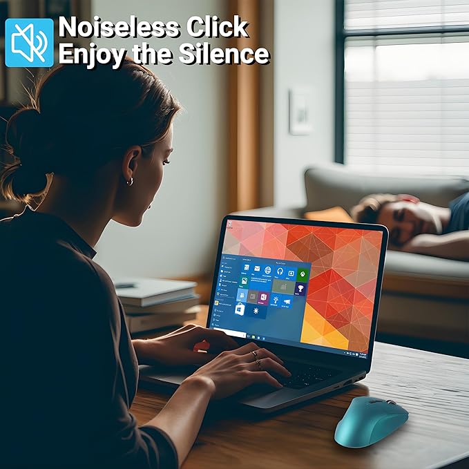 Ergonomic Mouse Jiggler,Bluetooth Vertical Wireless Mouse,LED Rechargeable Optical Computer Mice, Portable(BT5.2 or USB 2.4GHz) Dual Mode,1000/1600/2400 DPI,8 Buttons for Laptop,PC,Macbook (Blue)