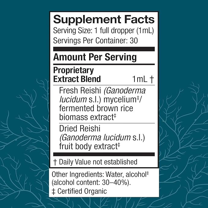 Host Defense Reishi Extract - Heart & Immune Health Support Supplement - Mushroom Supplement to Support Energy & Vitality - Reishi Supplement to Aid Overall Well-Being - 1 fl oz (30 Servings)*