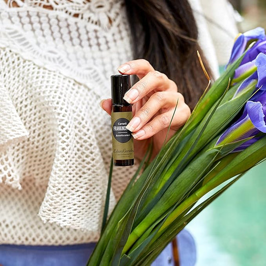 Edens Garden Frankincense Carterii Essential Oil Roll-On- 100% Pure Premium Grade, Natural, Therapeutic, Aromatherapy, Kid & Skin Safe, The Best for Body, Comfort Pre-Diluted 10 ml (.33 fl oz)