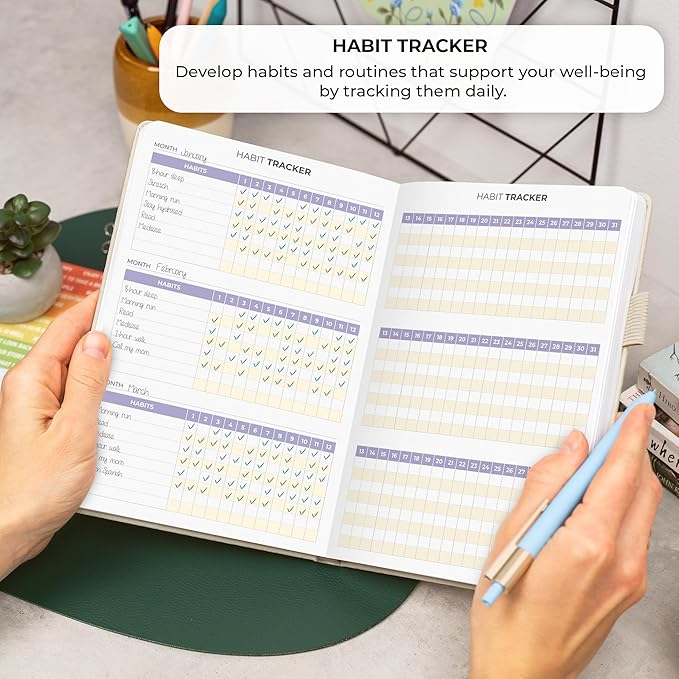 Clever Fox Four-Minute Journal – Daily Positivity Journal with Prompts – Motivational Affirmation, Mental Health & Habit Tracker (Seashell)