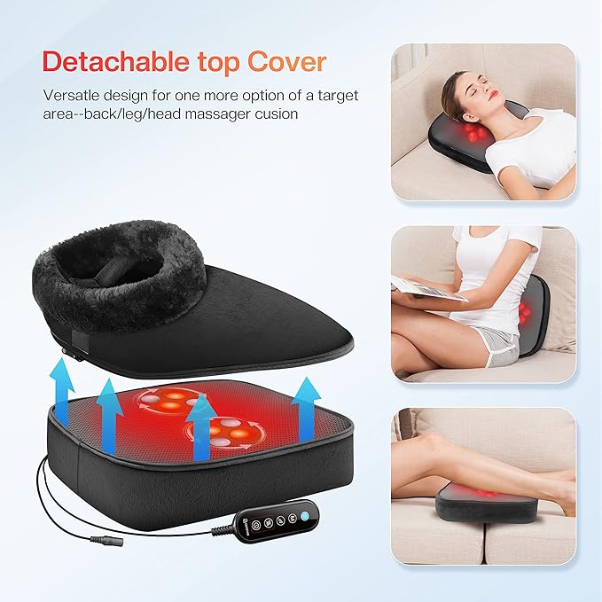 COMFIER 2-in-1 Shiatsu Foot & Back Massager with Heat, Electric Foot Warmer for Women,Men,Feet Massager Machine, Feet Heater,Gifts