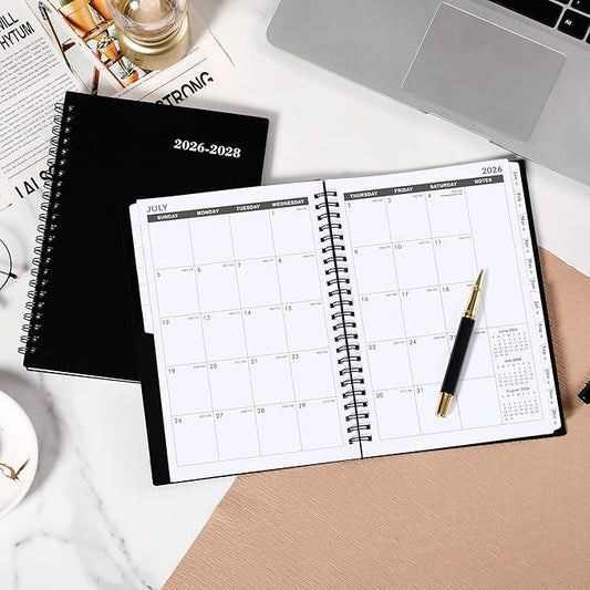 2026-2028 Monthly Planner/Calendar - 3 Year Monthly Planner 2026-2028, JAN 2026 - DEC 2028, 6.2" x 8.3", Inner Pocket, Polypropylene Cover, 36-Month Tabs