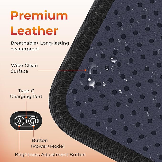 Cordless Red Light Therapy for Body, Portable Light Therapy Pad, 660&850nm Infrared Light Therapy for Back Waist Shoulder Knee Joint, Home Outdoor Using, Gifts for Women Men (13.6"x5.9")