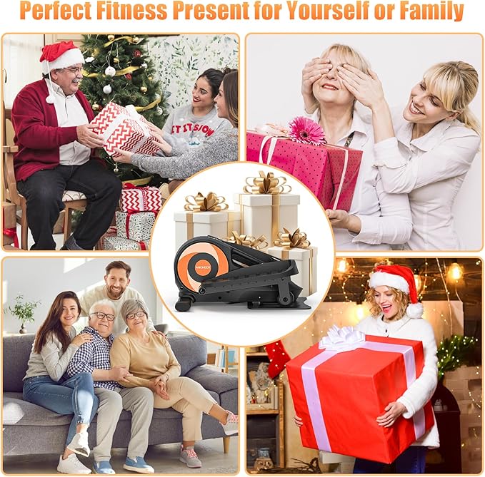 ANCHEER Under Desk Elliptical, Under Desk Bike Pedal Exerciser, Fully Assembled Leg Exerciser 2 in 1 Seated Standing Elliptical, Ultra-Quiet Mini Elliptical Machines for Home Office Use