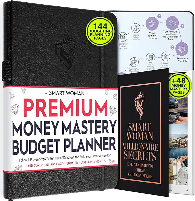 Financial Planner - Monthly Budget Planner & Monthly Bill Organizer | A 12-Month Journey to Financial Freedom | Bill Payment Tracker Organizer, Debt, Expense Tracker & Money Saving with Pockets