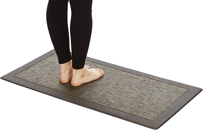 J&V TEXTILES Hillside Oversized Oil- and Stain-Resistant Anti-Fatigue Kitchen Mat (Single Espresso)*