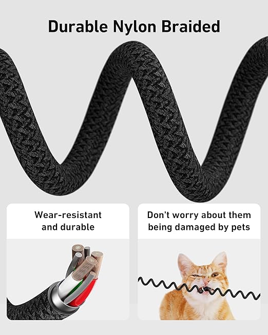 USBC to Lightning Cable for Car, Coiled iPhone Charger 3FT 2Pack, [Apple MFi Certified] USB Type C to Lightning Cable Braided Fast Charging Cord Compatible with iPhone 14/13/12/11/8/7/Pro Max, iPad