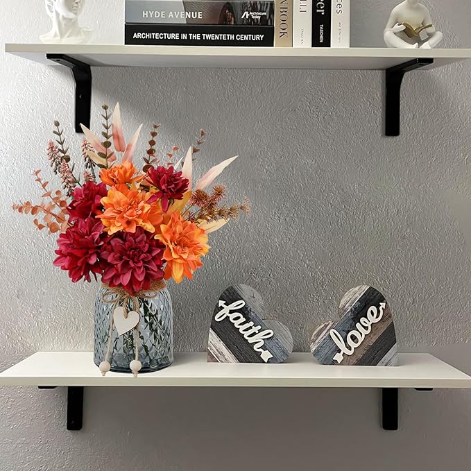 Leftover Fake Fall Flowers in Vase,Faux Flowers in Vase,Fall Floral Arrangement,Fall Centerpieces for Tables,Artificial Flowers,Kitchen Decor,Coffee Table Decor