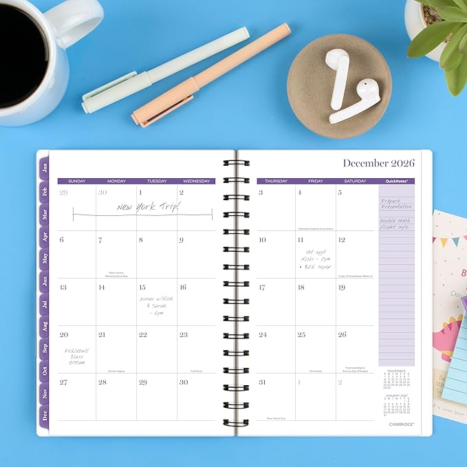 Cambridge 2026 Planner, Weekly & Monthly, 5-1/2" x 8-1/2", Small, Mariah (1754-200-26)