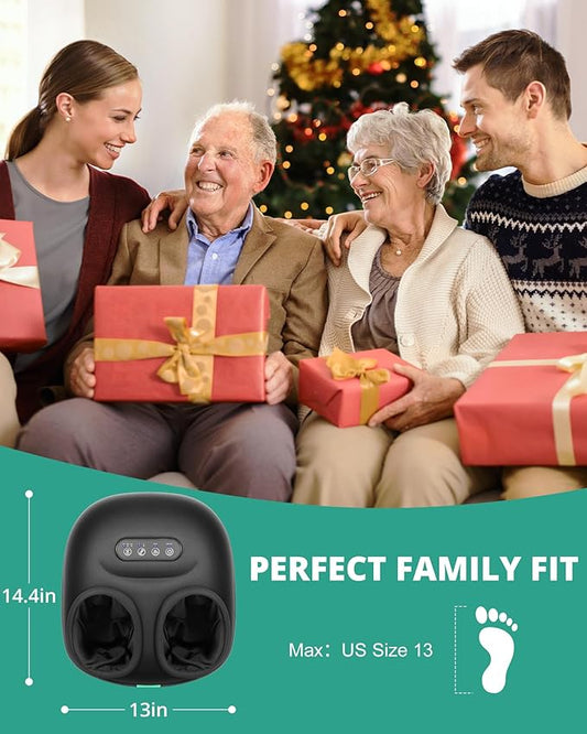 Medcursor Foot Massager Machine with Heat, Rolling, Deep Kneading, Shiatsu Foot Massager for Delivers Pain Relief, Tired, Plantar Fasciitis, Gift for Women Mom Men Fits Up to 13"