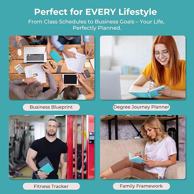 Weekly Monthly 2025-2026 Planner (July 25-Dec 26),6.5"x3.75",18 Months Agenda Plan with Month Tabs & Pocket,Expenses/Note Pages, Academic Calendar with Vegan Leather Cover,Light Blue