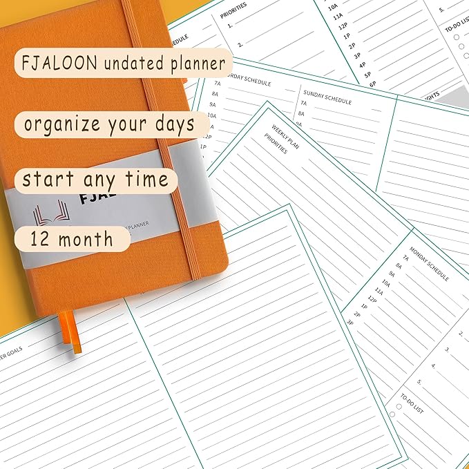 ADHD Planners, ADHD Planner for Adults Undated, Organize Your Days 2026 Keep Focus and Goal Setting (Light Orange)