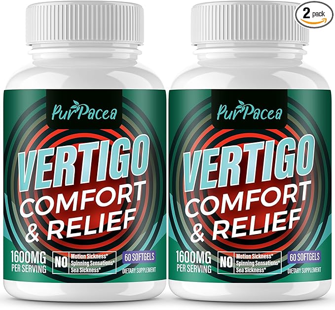 Liposomal Vertigo Supplement, High Absorption Formula with Ginkgo Biloba, Ginger Extract & Magnesium, Natural Wellness Supplement, Relaxation and Calm, 120 Softgels
