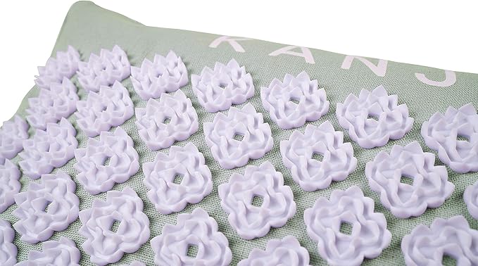 Kanjo Aroma Mint Acupressure Pillow - 100% Cotton Linen with Natural Cork Filling - Aromatherapy Pillow for Back Pain and Neck Pain Relief