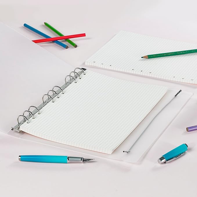 90 Sheets Planner Refill Paper 5mm Squared Inserts Paper B5 9 Holes Binder Grid Notepaper for Filofax Bullet Journals Diary (7.09x10.04 inch)