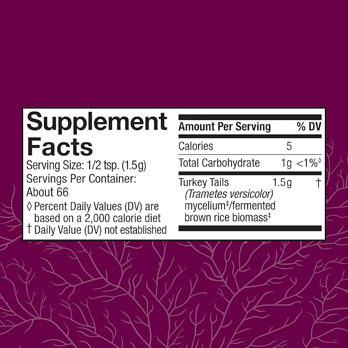 Host Defense Turkey Tail Mushroom Powder - Digestive Health & Immune Response Support Supplement - Mushroom Supplement for Gastrointestinal & Gut Microbiome Support - 3.5 oz (66 Servings)*