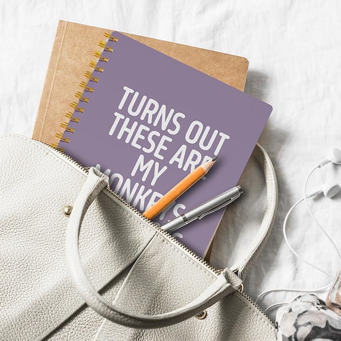 EKGJW Funny Notebooks for Work,Purple Aesthetic Journal, Funny Boss Day Gifts, Boss Gifts for Men Women, Funny Gifts for Boss, Boss Office Decor, Spiral Notebook 5.5x8.3 Inch