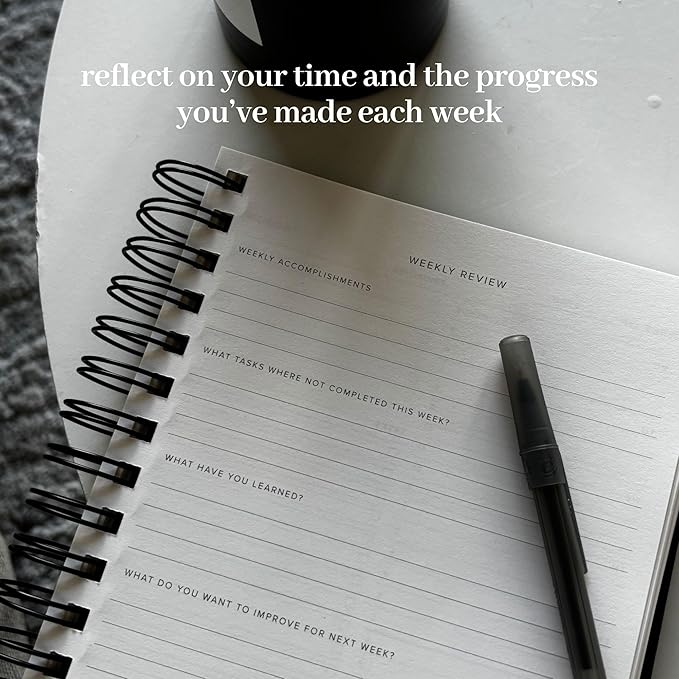 INSIDE THEN OUT 2023 Daily Focus Planner - 6 Month Undated Planner for Productivity, Goal Setting, Intention - Monthly, Weekly, Daily Task Pages - Simple & Minimalistic - Motivation Gift for Women Men