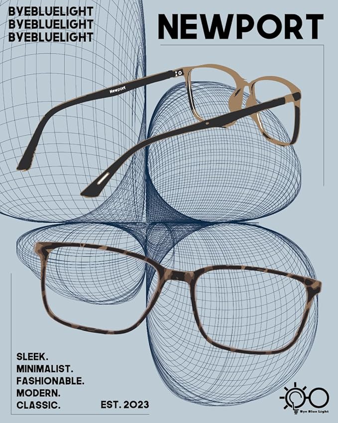 Blue Light Blocking Glasses – Lightweight, Anti-Glare & Eye Strain Relief for Gaming, Reading & Office Use