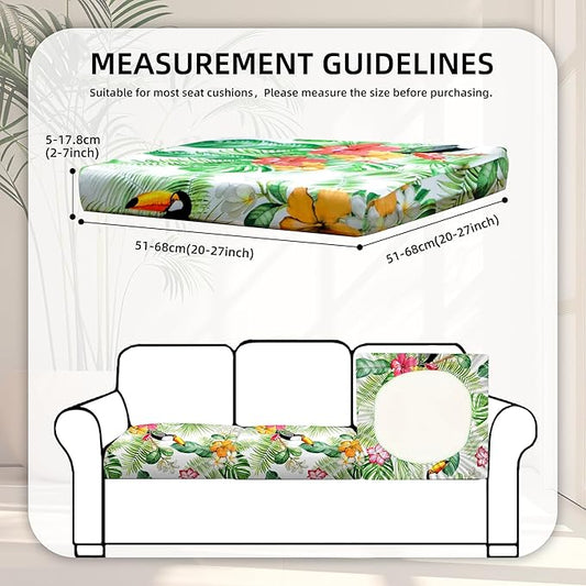 8Pcs Stretch Patio Cushion Covers Outdoor Cushion Covers,for Outdoor Couch Cushion Covers Replacement,Outdoor Sofa Covers Patio Slipcovers Couch Cover,Washable Furniture Cover(Pelican, Cover Only)