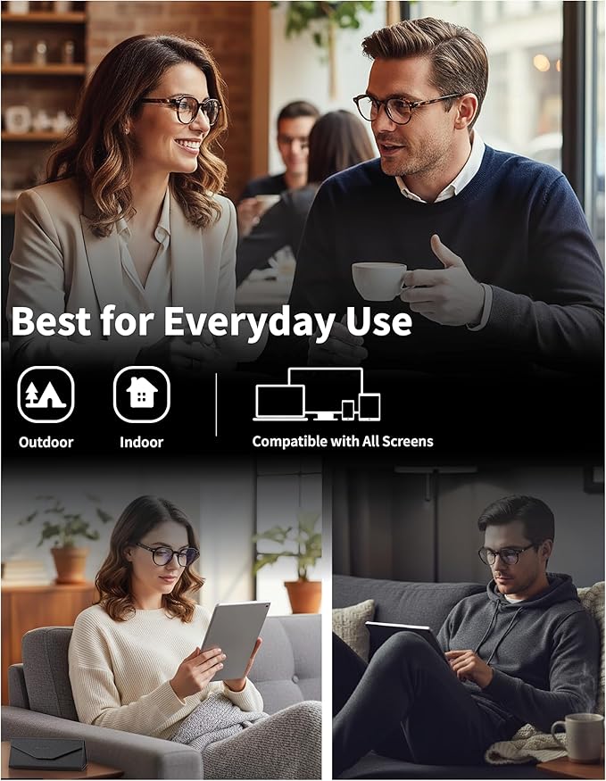 Xenvue Blue Light Blocking Glasses for Men – Premium + Stylish Computer and Screen Eyewear, Reduce Eye Strain