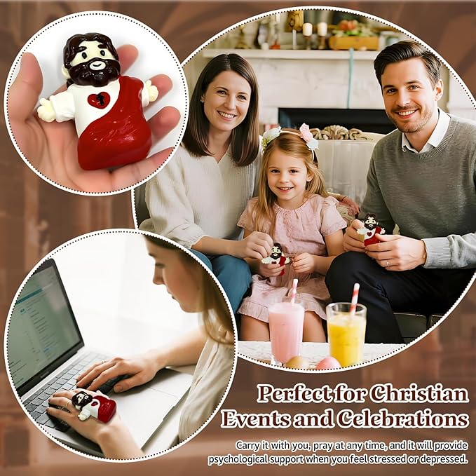 Taba Squishy, Ultra-Soft Jesus Squeeze Toys for Kids Adults, Fidget Sensory Stress Relief Squishies Toys, Food-Grade Silicone Cute Anxiety Relief Party Favors Gifts for Girls & Boys