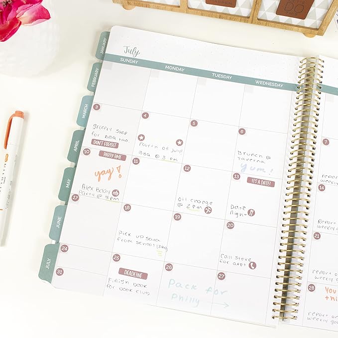 bloom daily planners Calendar Essentials Planner Stickers - Color Coordinating Monthly Headings, Dates, Icons, Etc. - 8 Sheets, 1629 Stickers Per Pack! - Jewel Tones