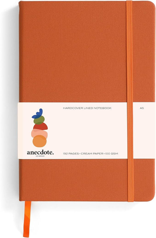 Hardcover Ruled Journal with Thick 100 gsm College Ruled Paper A5 size (8.3 inches x 5.4 inches) - Daily Writing Notebook Journal for Travel, School and Office Use - Diary Journal for Women and Men - Nutmeg