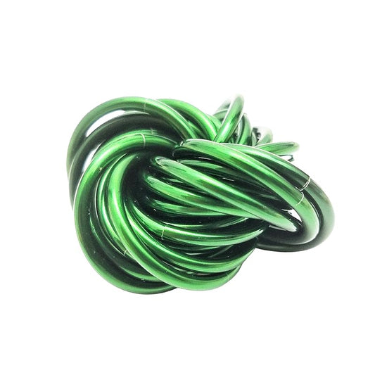 Möbii Fidget Ball (Solid Color): Quiet Mobius ADHD Anxiety Stim Stress Relief Toy Tool for Home Travel Office or Desk (Medium, Full, Emerald)