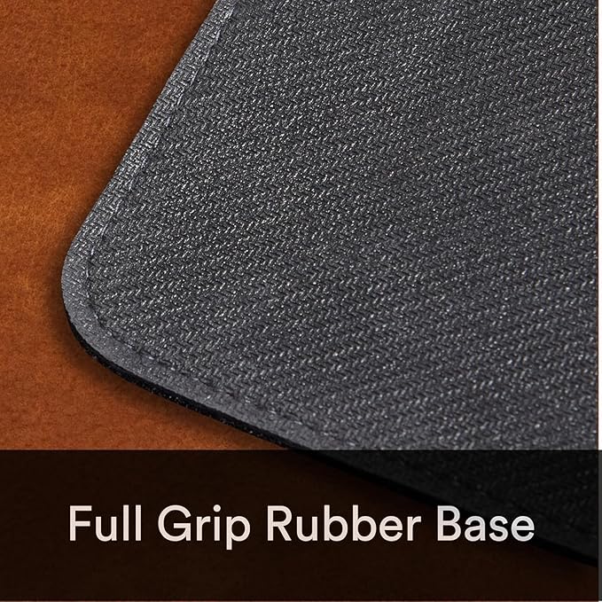 Premium Distressed Faux Vegan Leather Desk Mat | Multifunctional Desk Pad for Home Office | (Brown/Tan, 15.75" x 36")