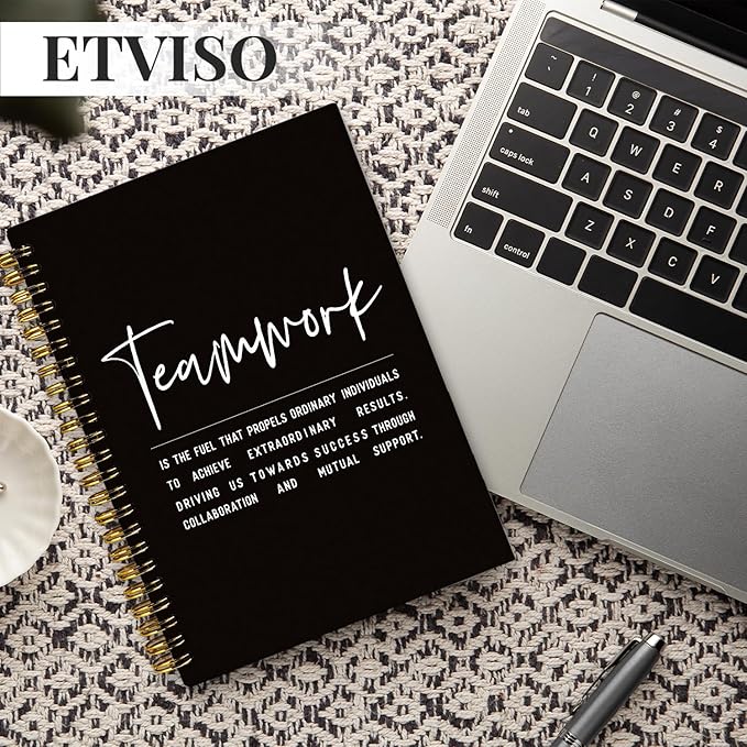 Teamwork Gifts Notebook, Work Journal Notebook for Women Men Team Members, Funny Office Gifts for Coworkers, Funny Office Supplies, Hardcover Spiral Notebooks 5.5x8.3 Inch