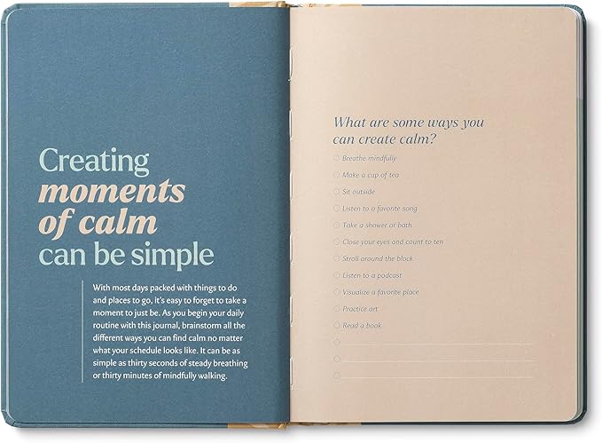 Compendium – Calm Every Day Guided Journal: A Daily Practice for Self-Care and Mindfulness – A 5-Minute a Day Personal Growth Notebook – An Inspiring Daily Journal for Forming New Habits