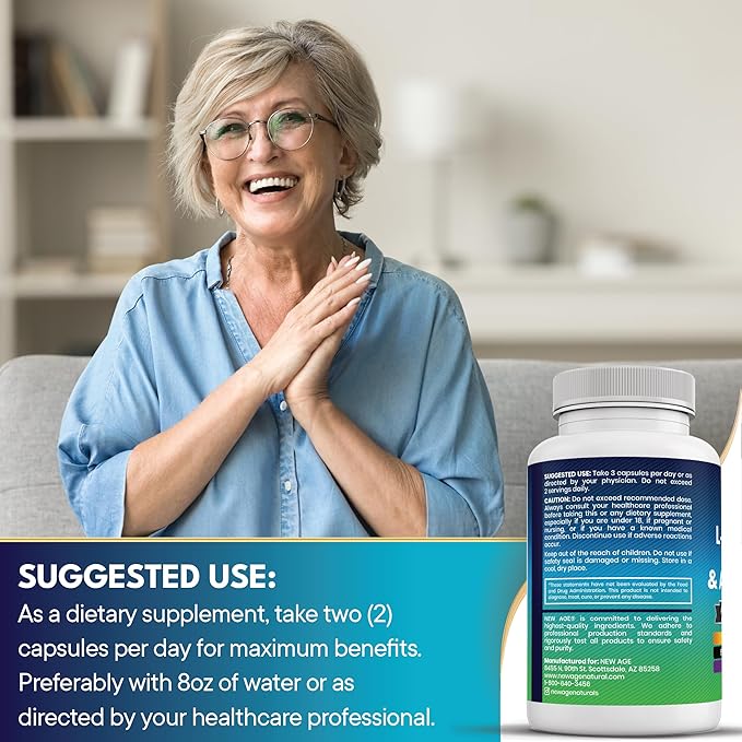 NEW AGE GABA 750mg 5 HTP 200mg L Tryptophan 500mg L Theanine 200mg Ashwagandha SAM-e L-Glycine - Vitamins for Women and Men with L-Tyrosine 5-HTP (5-Hydroxytryptophan) - 270 Count