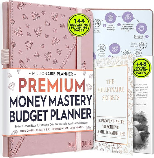 Budget Planner and Monthly Bill Organizer - Finance Planner, 12-Month Journey to Financial Freedom | Bill Payment Tracker Monthly Organizer, Money Saving & Expense Tracker | Undated Budgeting Journal
