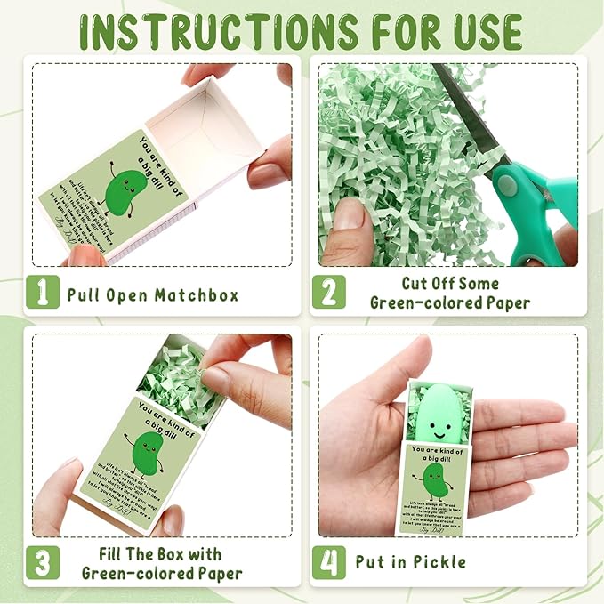 Wettarn 12 Sets Appreciation Pickle Gifts Cute Stress Balls with Support Gift Boxes Inspirational Party Favors for Employee Coworker Friends Office Positive Relief Toys