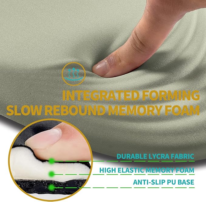 Hokafenle Ergonomic Mouse Pad Wrist Support with Stepped-Wedge Design, Wrist Rest Pain Relief Mousepad Filled with Memory Foam, Carpal Tunnel Mousepad for Wireless Mouse(12x8 inch,Beige)