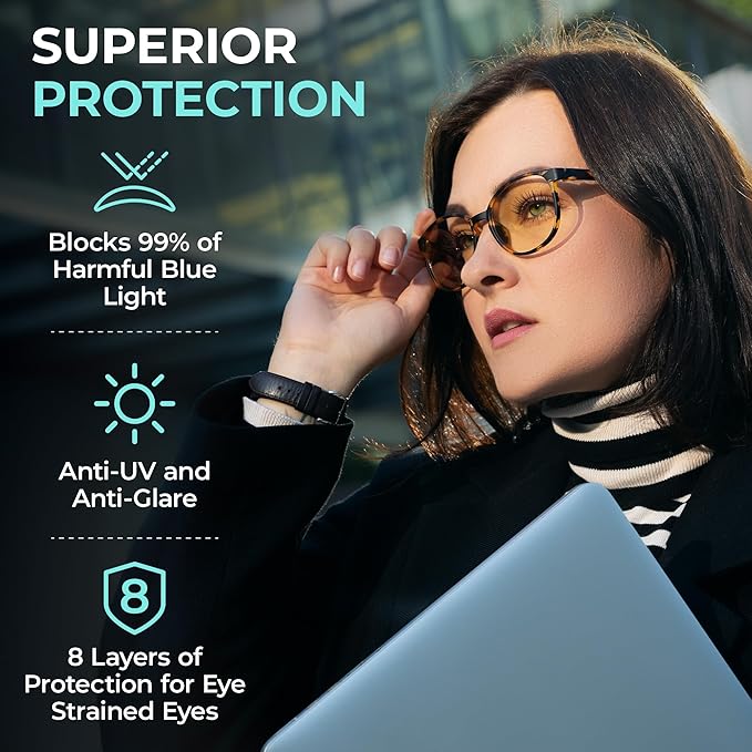 Prospek Blue Light Reading Glasses For Women, ARTIST (+1.75 Diopters) - High Optical Quality Clear Lenses