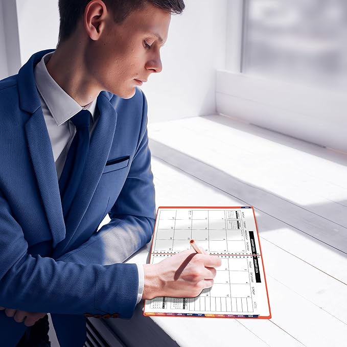 Ensight 2026 Appointment Book & Planner Ensight 6.5 x 8.5 inches Large Tabbed Daily Hourly Weekly Planner Schedule Book 30 Minute time Slots Business & Personal Planner Jan 2026 Dec 2026 Peach