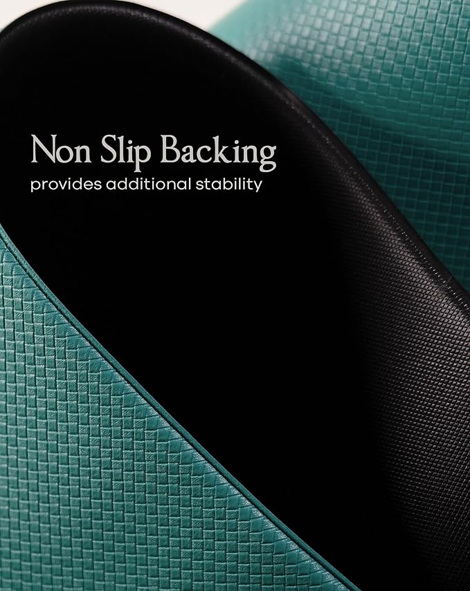 Anti-Fatigue Kitchen Mat Set – 2-Piece Memory Foam Cushioned Mats for Standing – Teal, 18×30 & 18×60, 0.4 in Thick, Waterproof, Non-Slip – Homergy